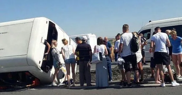 Son dakika haberi: Denizli’de turistleri taşıyan tur otobüsü devrildi: 4 yaralı