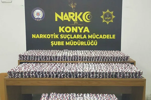 Konya’da 29 bin 944 adet uyuşturucu hap ele geçirildi