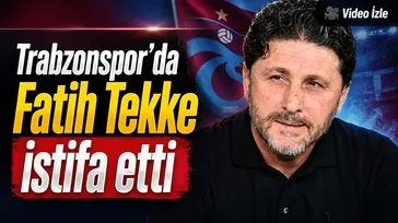 Trabzonspor'da Fatih Tekke istifa etti