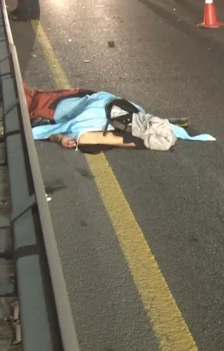 Bahçelievler D-100'de korkunç kaza! Taksinin çarptığı kişi hayatını kaybetti