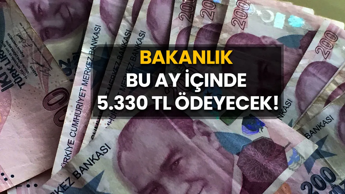 Ve Netleşti: Bakanlık Bu Ay İçinde Karşılıksız 5.330 TL Ödeme Yapacak