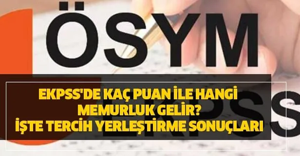 Ekpss De Kac Puan Ile Hangi Memurluk Gelir Ekpss Memur 2020 Yili Atama Kura Tercih Sonucu Takvim