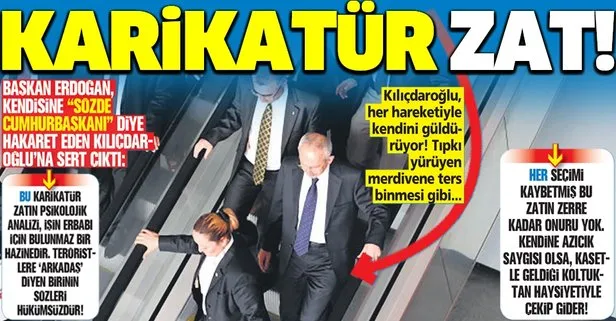Başkan Erdoğan, CHP Genel Başkanı Kemal Kılıçdaroğlu’na sert çıktı: Karikatür zat!