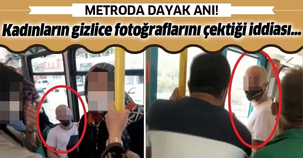 Metroda dayak anı! Kadınların gizlice fotoğrafını çektiği iddiasıyla dövüldü