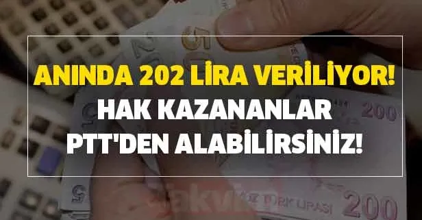 Gözler orada! Hemen 202 lira veriliyor! Hak kazananlar beş yıl içinde PTT'den alabilirsiniz!