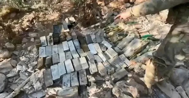 Pençe-Kilit bölgesinde terör örgütü PKK'ya darbe! Çok sayıda mühimmat ele geçirildi... İşte görüntüler