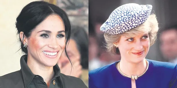 Meghan Markle'ın Prenses Diana'ya ait küpeleri takması dikkat çekti-1
