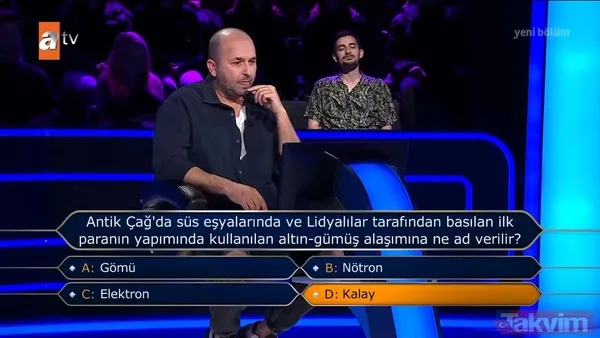 Kenan İmirzalıoğlu'nun sunduğu Kim Milyoner Olmak İster'de geceye damga vuran yarışmacı! Son kararım demedi yarışmaya veda etti - 48