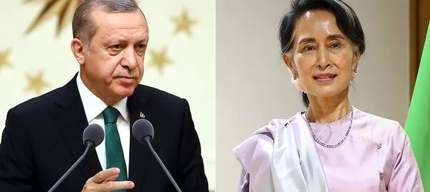 Cumhurbaşkanı Erdoğan, Myanmar lideriyle görüştü