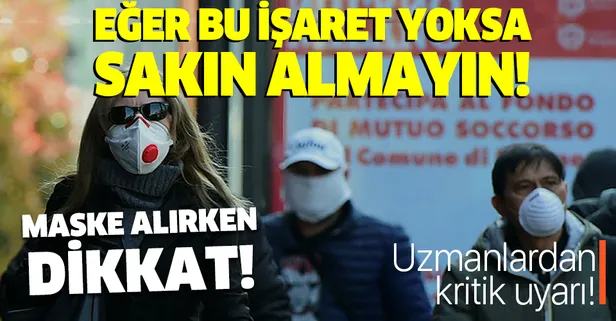 Corona virüsten korunmak için maske alırken dikkat! 'CE' işareti yoksa...