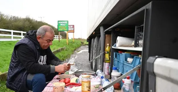 İngiltere Türk TIR şoförünün kahvaltısını konuşuyor