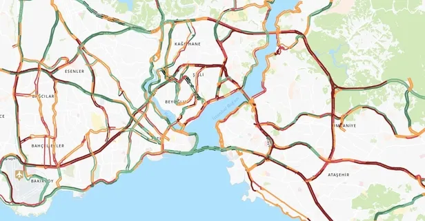 İstanbul'da tampon tampona yolculuk! Trafik yoğunluğu yüzde 89'a çıktı