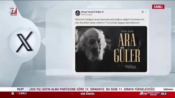 Başkan Erdoğan'dan "Ara Güler" mesajı
