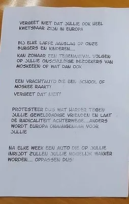 Hollanda'da camiye İslamofobik tehdit mektubu