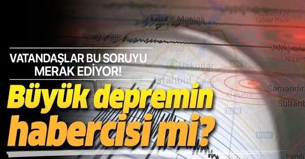İstanbul’daki bu depremler büyük depremin habercisi mi?