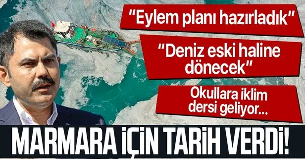 Marmara’da müsilaj seferberliği! Çevre ve Şehircilik Bakanı Murat Kurum tarih verdi: Deniz 5 yıl içinde eski haline dönecek