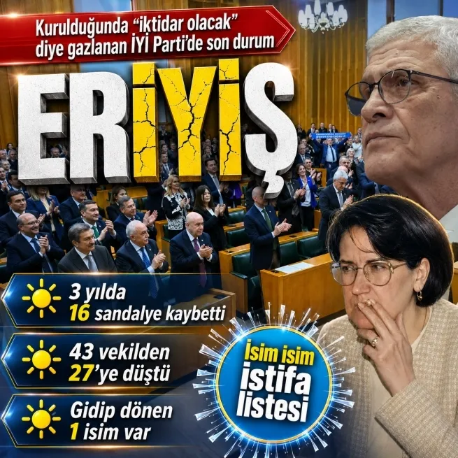 İYİ Parti grubunda büyük eriyiş: 3 yılda 18 vekil istifa etti, 43 vekil 27’ye düştü