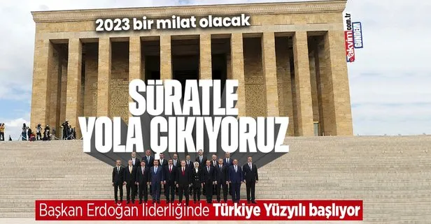 Başkan Erdoğan ve Kabine üyelerinden Anıtkabir’e ziyaret