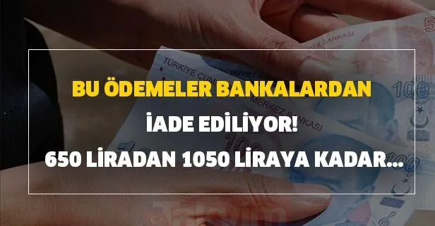 650 liradan 1050 liraya kadar