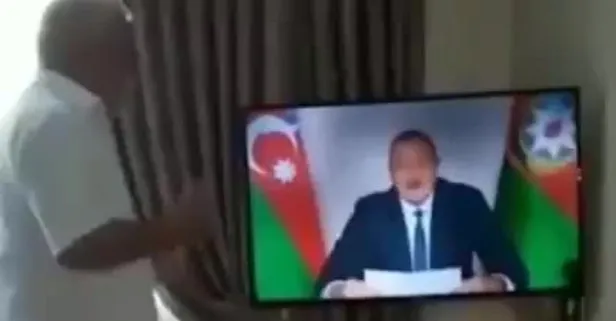Duygulandıran anlar! Aliyev’in zafer müjdesi sonrası gözyaşlarına boğuldu