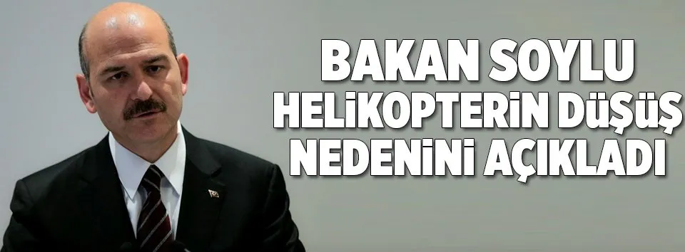 Bakan Soylu'dan helikopter açıklaması
