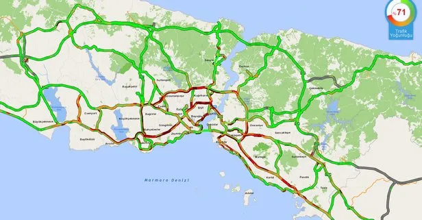 Son dakika: İstanbul’da trafik kilit! Trafik yoğunluğu yüzde 70’i aştı!