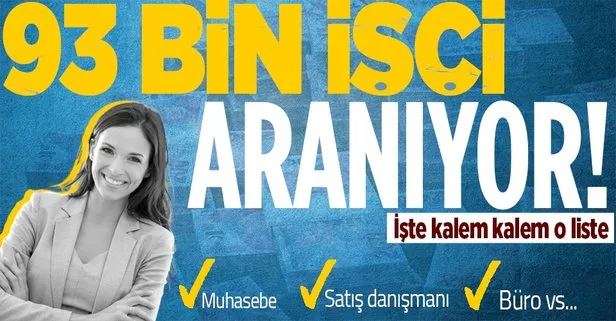 93 bin işçi aranıyor! En çok eleman alınan ve açık bulunan meslekler