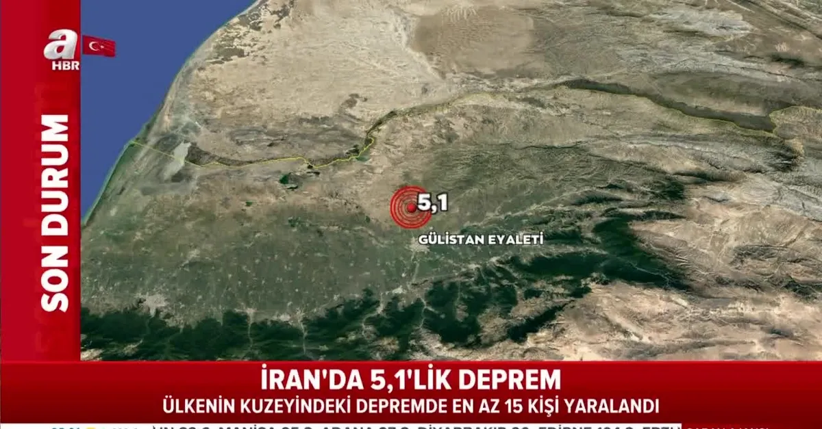İran'ın kuzeyinde 5,1 büyüklüğünde deprem: En az 15 yaralı