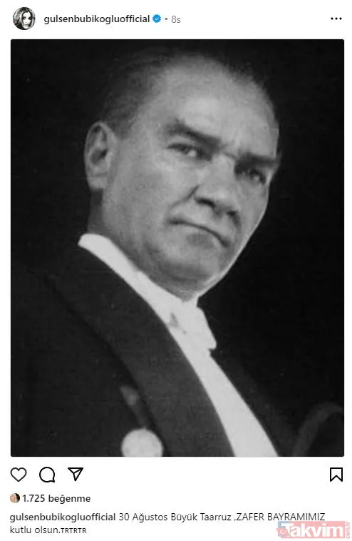 30 Ağustos Zafer Bayramı paylaşımları! Ünlüler peş peşe yayınladı! Esra Erol, Müge Anlı, Demet Akalın, Gülşen Bubikoğlu, Emre Altuğ... - 10