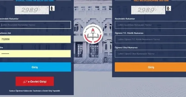 2019 e okul giris ekrani veli bilgilendirme sistemi takvim