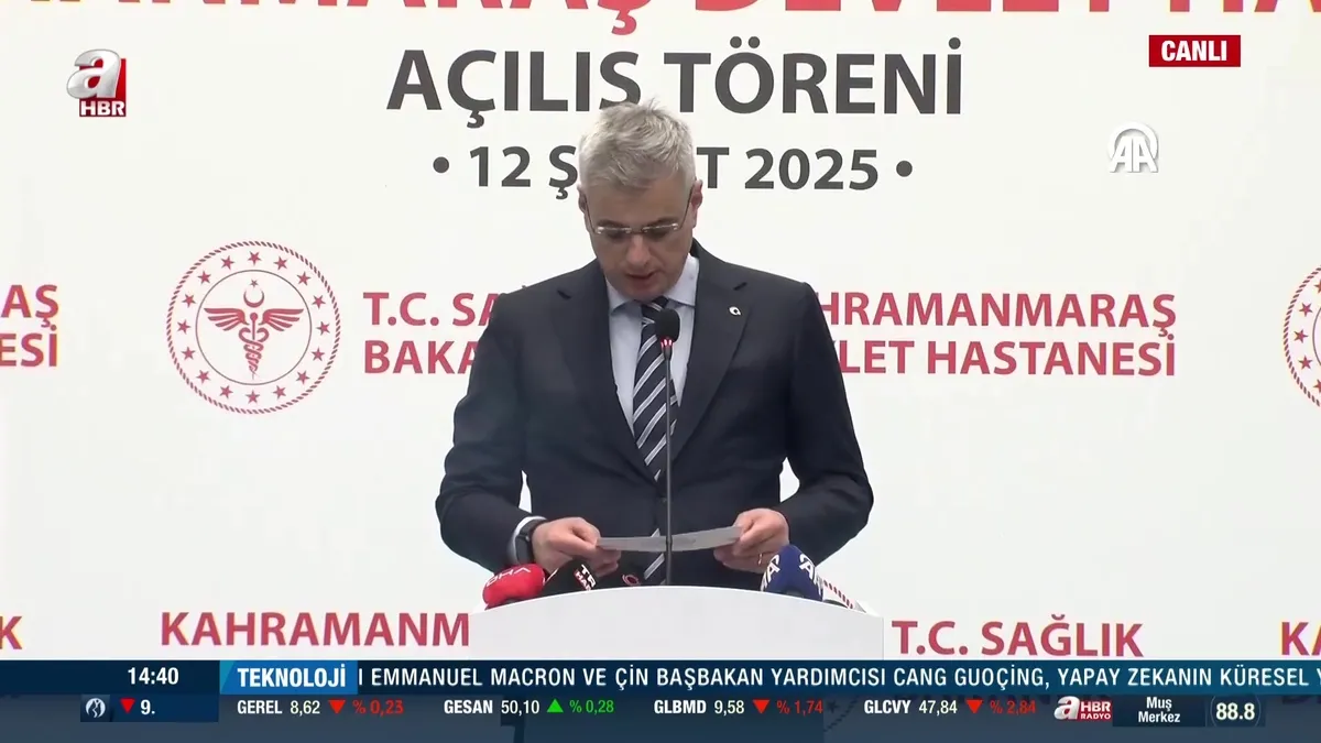 Deprem bölgesinde hastane açılışı