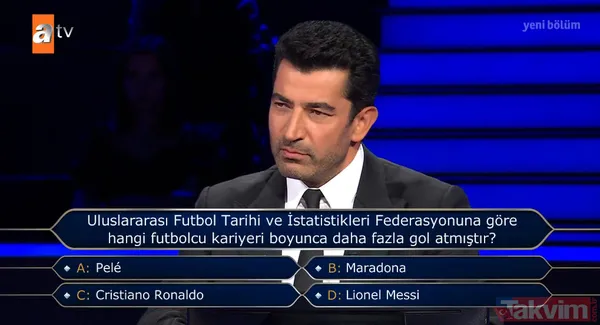 Pele, Maradona, Ronaldo, Messi... Kenan İmirzalıoğlu Kim Milyoner Olmak İster'de sordu, herkes araştırdı! En çok gol atan... - 1