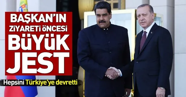 Maduro’dan Başkan Erdoğan’ın ziyareti öncesi büyük jest