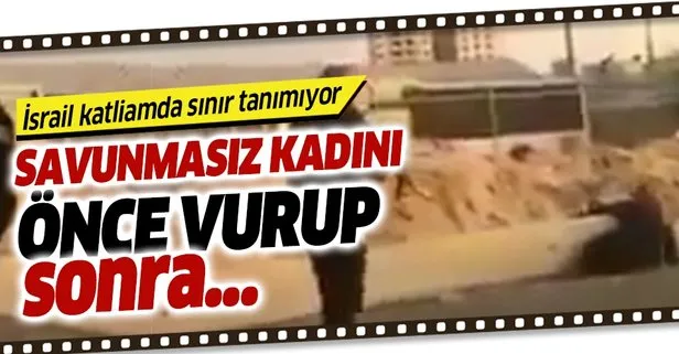 İsrail polisi katliamda sınır tanımıyor! Savunmasız Filistinli kadını önce öldürüp...