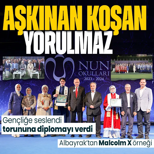 Başkan Recep Tayyip Erdoğan, NUN Okullarında torununun mezuniyet törenine katıldı