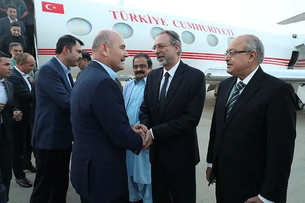 Bakanlar Soylu ve Kurum, sel felaketinin yaşandığı Pakistan'da-3
