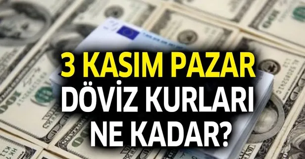 Dolar kuru 3 Kasım: Bugün dolar kaç TL?