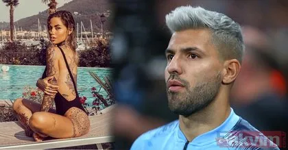 Sergio Aguero’nun yanındaki dövmeli güzel | İşte futbolcuların eşleri ve sevgilileri