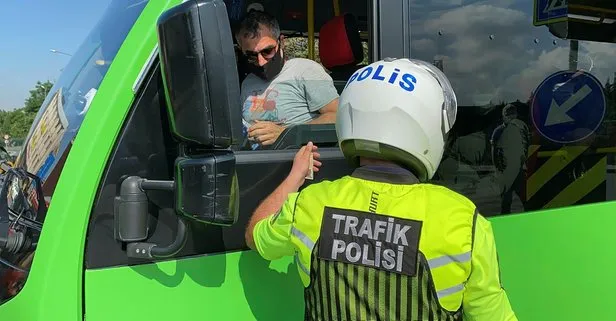 Polisle tıka basa dolu minibüs arasında nefes kesen kovalamaca