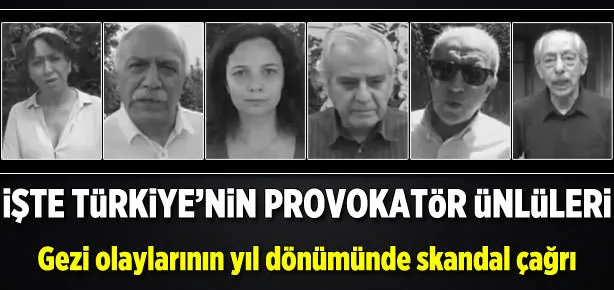 Ünlü sanatçılardan Gezi provokasyonu