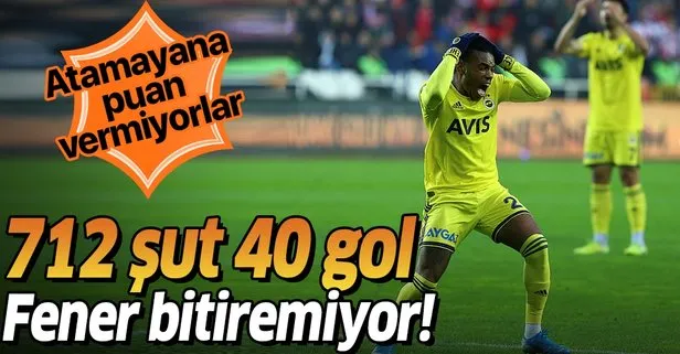 Fenerbahçe’nin istatistikler skora ve puan tablosuna yansımıyor