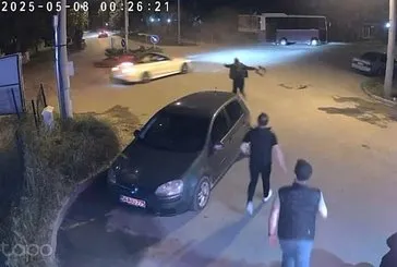 Drifte tabureli tepki! O anlar kamerada