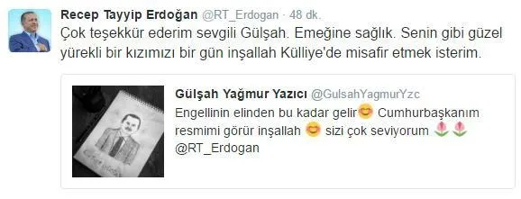 Erdoğan'dan engelli gence nazik davet-1