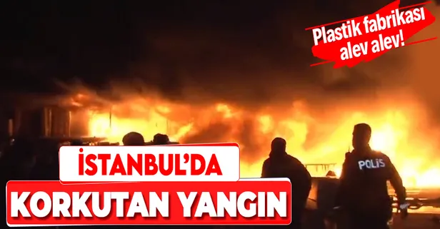 Son dakika: Esenyurt Kıraç'ta plastik fabrikasında yangın!