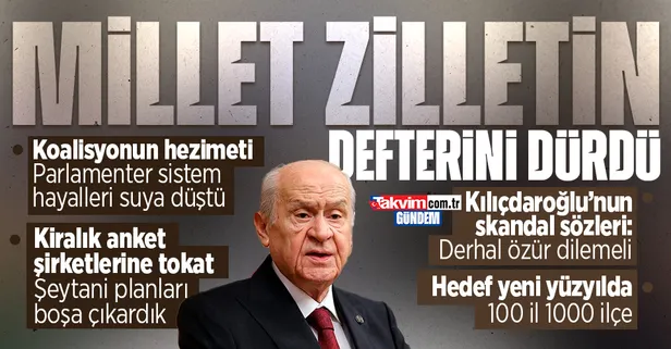 Son dakika: MHP Grup Toplantısı! Genel Başkan Devlet Bahçeli: Türk milleti zilletin defterini dürmüştür