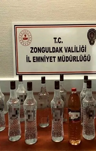 Zonguldak'ta kaçak sahte içki operasyonu