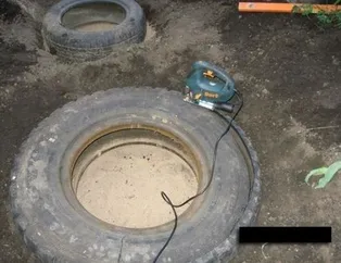 Araba lastikleriyle evinin bahçesine öyle bir şey yaptı ki...