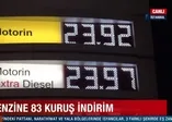 Benzinde 83 kuruş indirim!