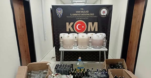 Van'da 254 litre sahte alkol ele geçirildi