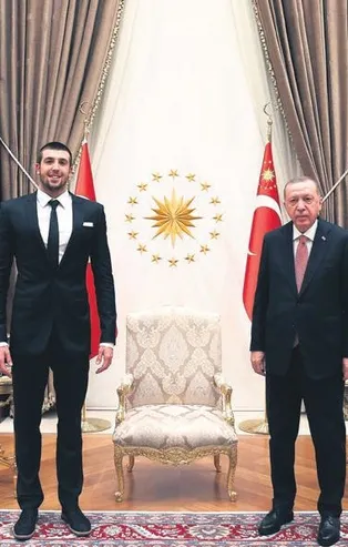 Başkan Recep Tayyip Erdoğan rekortmeni kabul etti